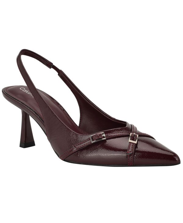 カルバンクライン レディース シューズ パンプス ヒール Calvin Klein Women's Tulissa Tapered Heel Slingback Pumps Dark Red レッド