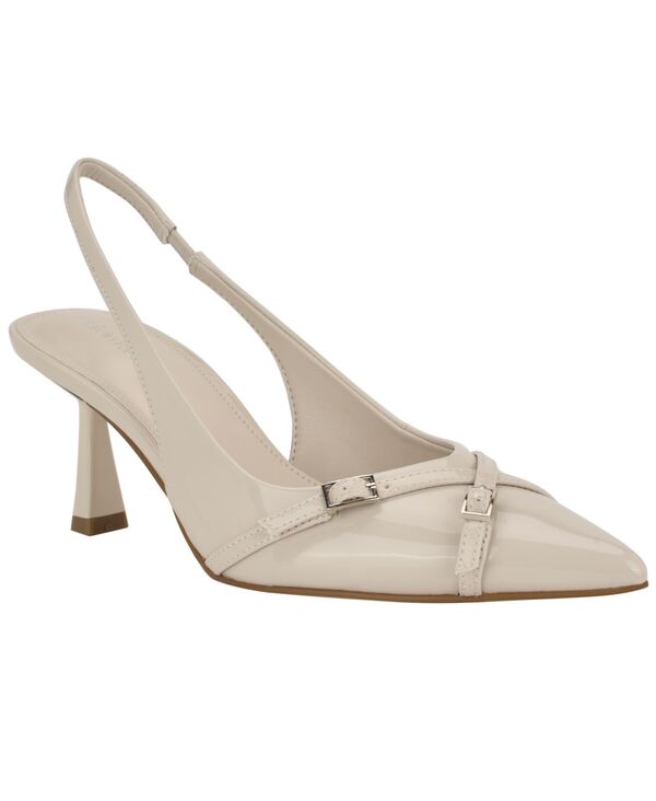 カルバンクライン レディース シューズ パンプス ヒール Calvin Klein Women's Tulissa Tapered Heel Slingback Pumps Ivory Patent アイボリー