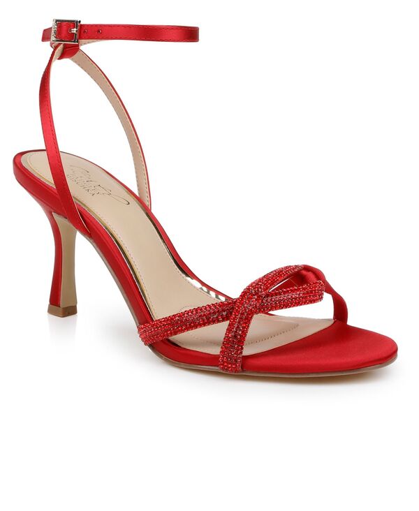 ジュウェルダグレイミシュカ レディース シューズ サンダル Jewel Badgley Mischka Women's Fiji Dress Sandals Red Satin レッド｜ReVida 店