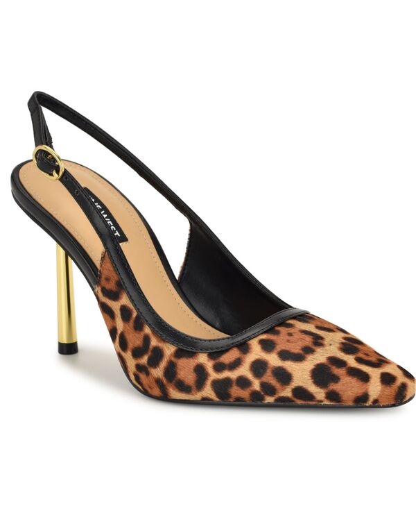 ナインウェスト レディース シューズ パンプス Nine West Women's Orlanda Slingback Stiletto Pumps Leopard Calf Hair アニマル