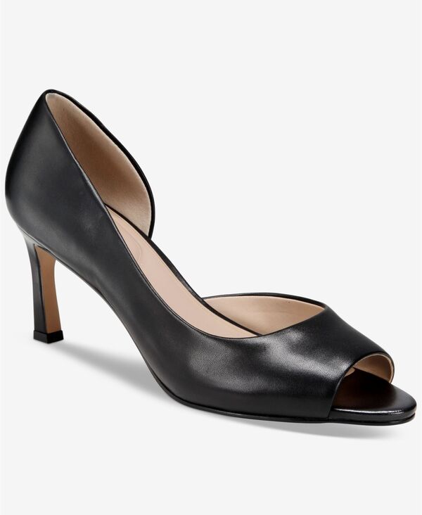 ジャーニ ベルニーニ レディース シューズ パンプス レザー Giani Bernini Women's Valorr Peep Toe d'Orsay Leather Pumps Black Leather ブラック