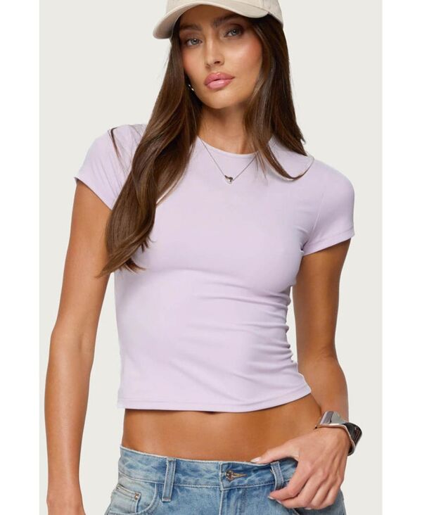 アディクテッド レディース トップス シャツ Edikted Women's Tay Short Sleeve Top Lilac ライラック