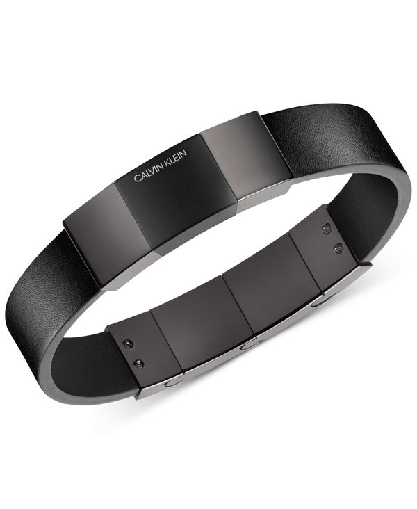 人気ブランドを カルバンクライン メンズ ブレスレット バングル アンクレット アクセサリー Men S Strong Stainless Steel Pvd Adjustable Bracelet Black 最新コレックション Www Megamindonline Com