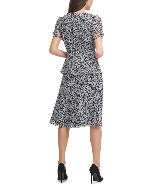 ポイント10倍 楽天市場 カール ラガーフェルド レディース ワンピース トップス Printed Chiffon Dress Black Soft White Corn Revida 楽天市場店 代引不可 Www Bluewaterhomecare Com