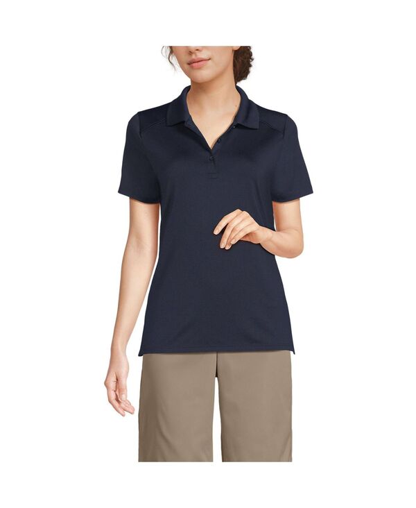ランズエンド レディース トップス シャツ ポロシャツ ミニ Lands' End Women's Short Sleeve Feminine Fit Rapid Dry Polo Shirt Classic navy ネイビー