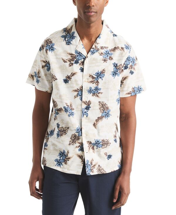 ナウティカ メンズ トップス シャツ フラワー柄 フラワー Nautica Men's Floral Camp Shirt Sail White ホワイト