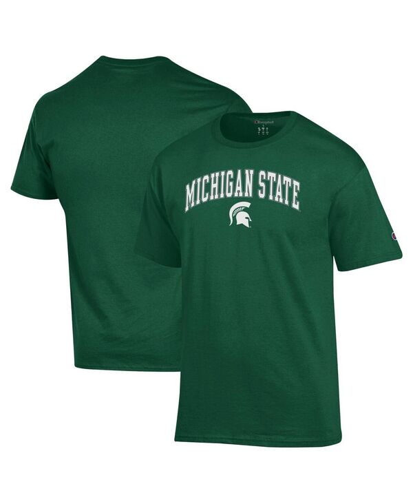 チャンピオン メンズ トップス Tシャツ ロゴ Champion Men's Green Michigan State Spartans Arch Over Logo T-Shirt Green グリーン