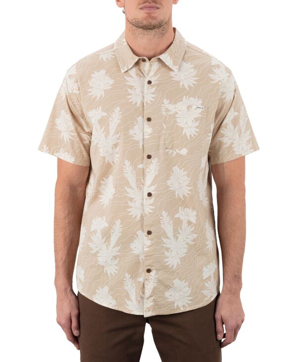 ハーレー メンズ トップス シャツ Hurley Men's Lido Stretch Short Sleeve Shirt Hazelnut