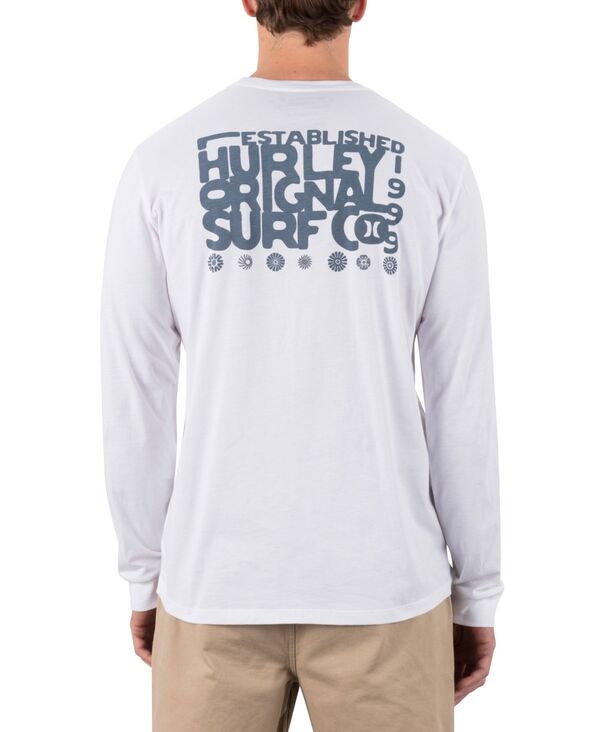 ハーレー メンズ トップス Tシャツ Hurley Men Solar Cycles Long Sleeve T-Shirt White ホワイト
