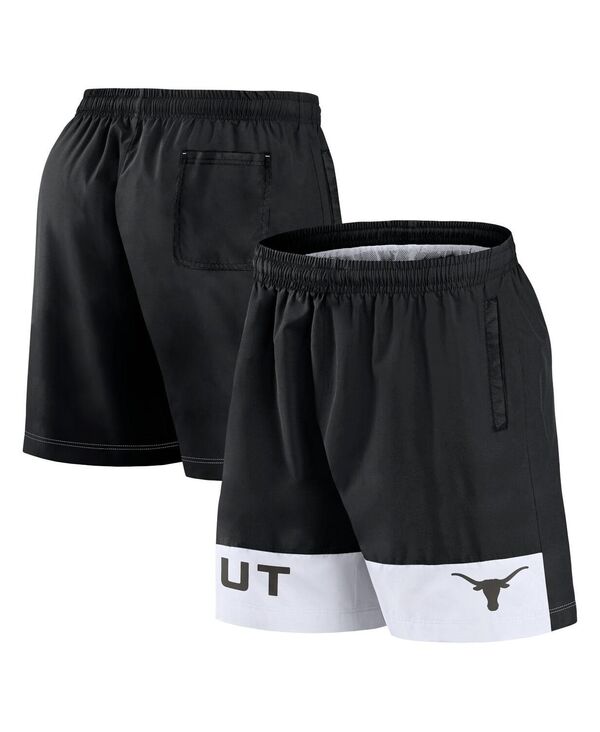 ファナティクス メンズ ボトムス 二分の一ズボン下・さる股引き 遊撃手ズボン下 Fanatics Men\u0027sBlack Texas Longhorns Elements Intensity Woven Shorts Black 黒いこと