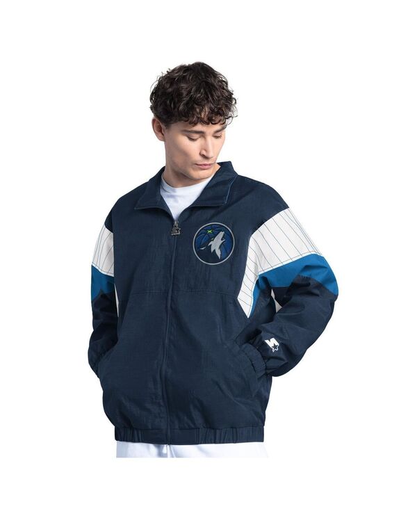 スターター メンズ アウター ジャケット・ブルゾン ジャケット Starter Men's Navy Minnesota Timberwolves Yard Line Full-Zip Jacket Navy ネイビー