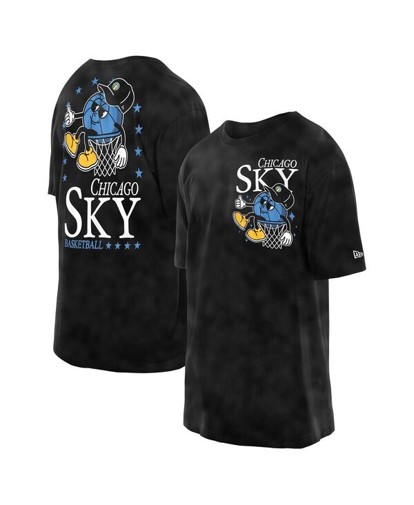 ニューエラ メンズ トップス Tシャツ New Era Men's Black Chicago Sky Old School Sport Enzyme Wash Oversized T-Shirt Black ブラック