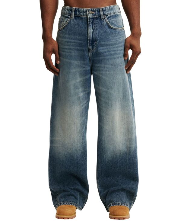 コットンオン メンズ ボトムス デニムパンツ ジーンズ COTTON ON Men's Baggy Jeans Blue ブルー｜ReVida 店