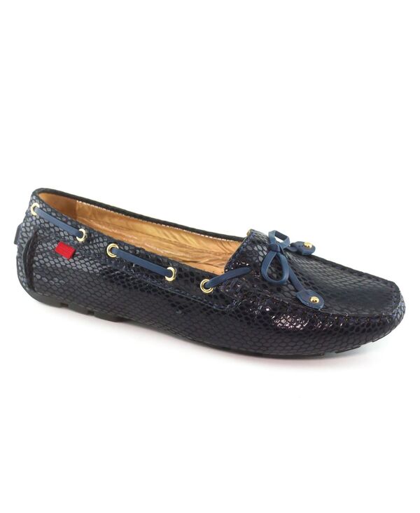 マークジョセフニューヨーク レディース シューズ パンプス 置き目毛革 Marc Joseph New York Womens Cypress Hill Tiebow Driver Loafer Navy snake 米国海軍