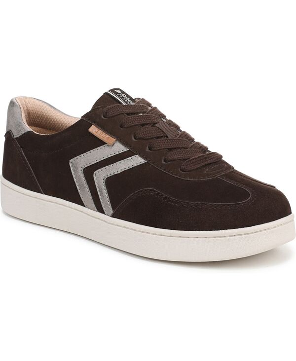 ドクター・ショール レディース シューズ スニーカー レース Dr. Scholl's Women's Rebel Sport Lace Up Sneakers Chocolate Suede/Leather チョコレート|ReVida 店