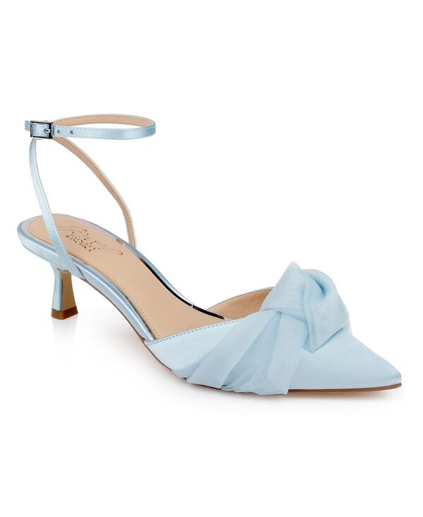 ジュウェルダグレイミシュカ レディース シューズ パンプス Jewel Badgley Mischka Women's Favor Evening Knot Pumps Sky Blue Satin ブルー｜ReVida 店