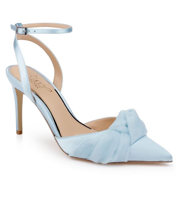 ジュウェルダグレイミシュカ レディース シューズ パンプス Jewel Badgley Mischka Women's Federica Evening Knot Pumps Sky Blue Satin ブルー