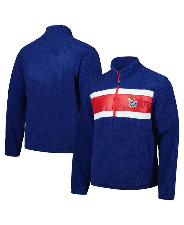 カール バンクス メンズ アウター パーカー・スウェット スウェット シャツ G-III Sports by Carl Banks Men's Navy Kansas Jayhawks Pinch Runner Half-Zip Sweatshirt Navy ネイビー