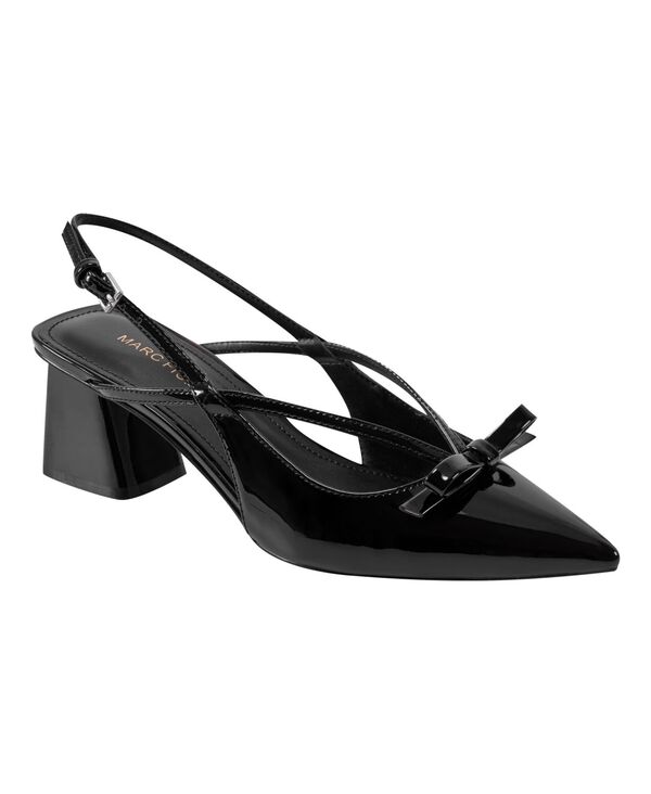 マークフィッシャー レディース シューズ パンプス ヒール Marc Fisher Women's Laily Block Heel Slingback Pumps Black Patent ブラック