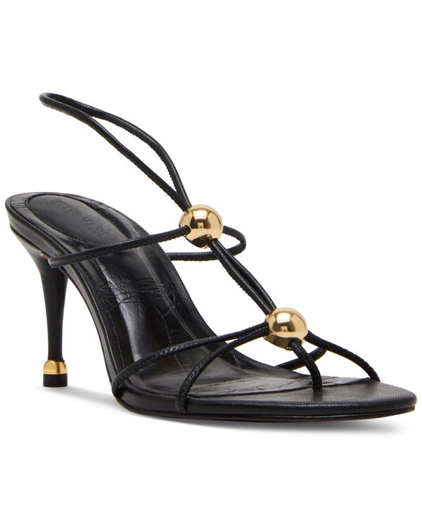 スティーブ マデン レディース シューズ サンダル ヒール Steve Madden Women's Ramos Strappy Embellished High-Heel Dress Sandals Black ブラック