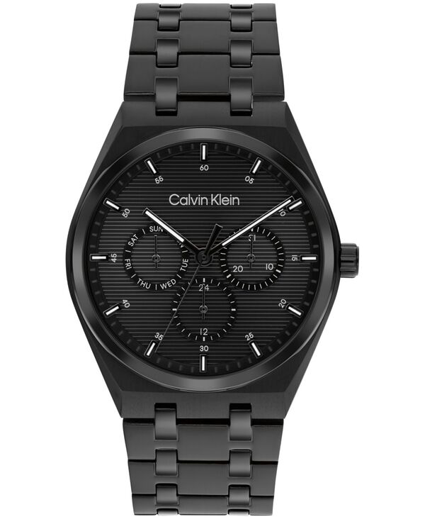カルバンクライン メンズ アクセサリー 腕時計 Tシャツ Calvin Klein Men's Black IP Stainless Steel Bracelet Watch 39mm Black ブラック 42,770円