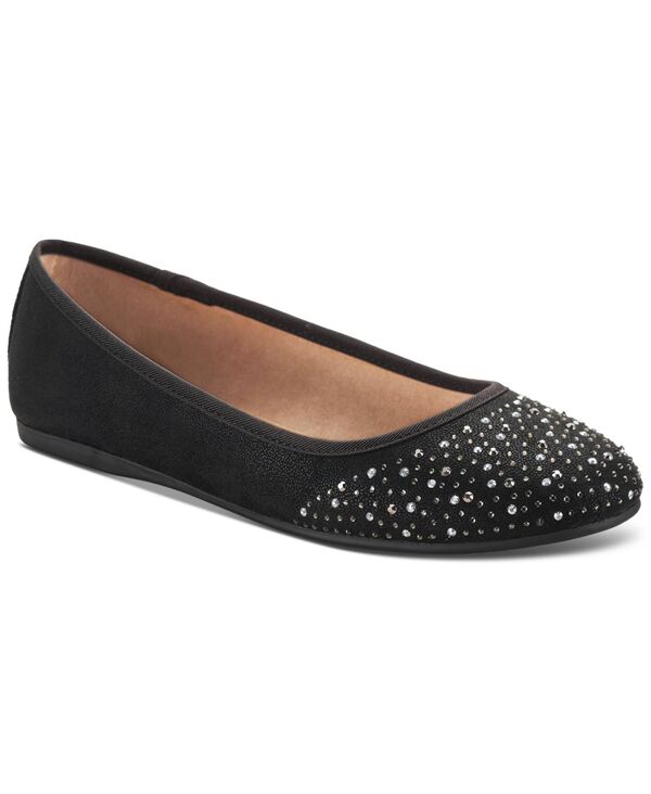 スタイルアンドコー レディース シューズ パンプス Style & Co Angelynn Rhinestone Glitter Ballet Flats Black ブラック