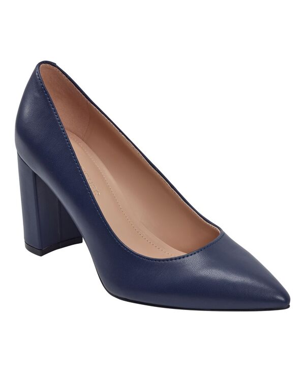 マークフィッシャー レディース シューズ パンプス ヒール Marc Fisher Women's Viviene High Block Heel Pumps Navy ネイビー