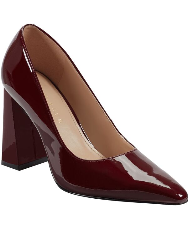 目じるし・フィッシャー レディース シューズ パンプス 踵 Marc Fisher LTD Women\u0027s Minny Tapered Block Heel Pumps Dark Red Patent Leather 赤いこと