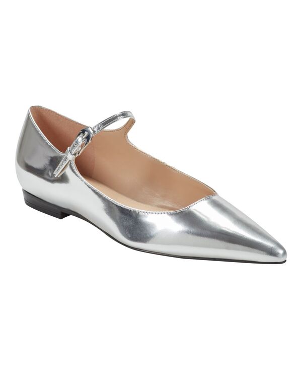 マーク・フィッシャー レディース シューズ パンプス Marc Fisher LTD Women's Trella Pointy Toe Mary Jane Flats Silver Mirror Metallic Leather シルバー 20,610円