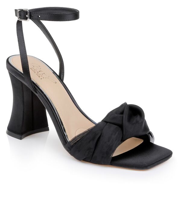 ジュウェルダグレイミシュカ レディース シューズ サンダル Jewel Badgley Mischka Women's Fayola Dress Knot Sandals Black Satin ブラック