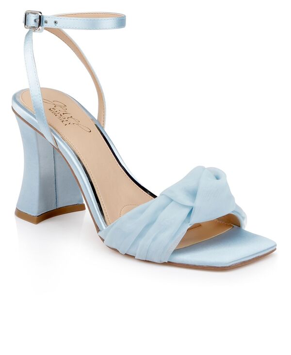 ジュウェルダグレイミシュカ レディース シューズ サンダル Jewel Badgley Mischka Women's Fayola Dress Knot Sandals Sky Blue Satin ブルー
