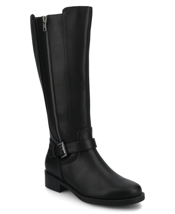 ジュルネ コレクション レディース シューズ ブーツ・レインブーツ Journee Collection Women's Yasmina Round Toe Casual Boots Black ブラック