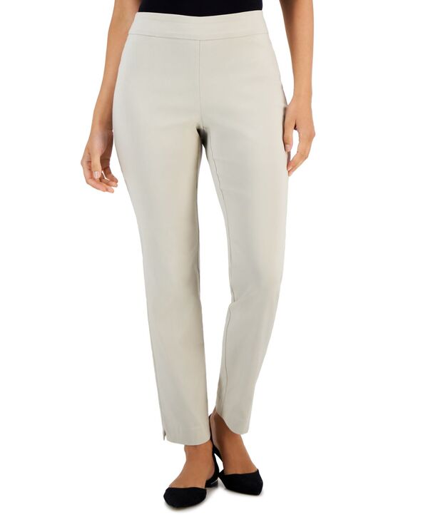 ジェイエムコレクション レディース ボトムス カジュアルパンツ パンツ JM Collection Women's Cambridge Woven Pull-On Pants Stone Wall ストーン