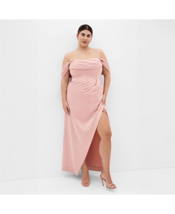 シティーシック レディース トップス ワンピース マキシワンピース マキシ CITY CHIC Women's Forbidden Love Maxi Dress Ballet pink ピンク