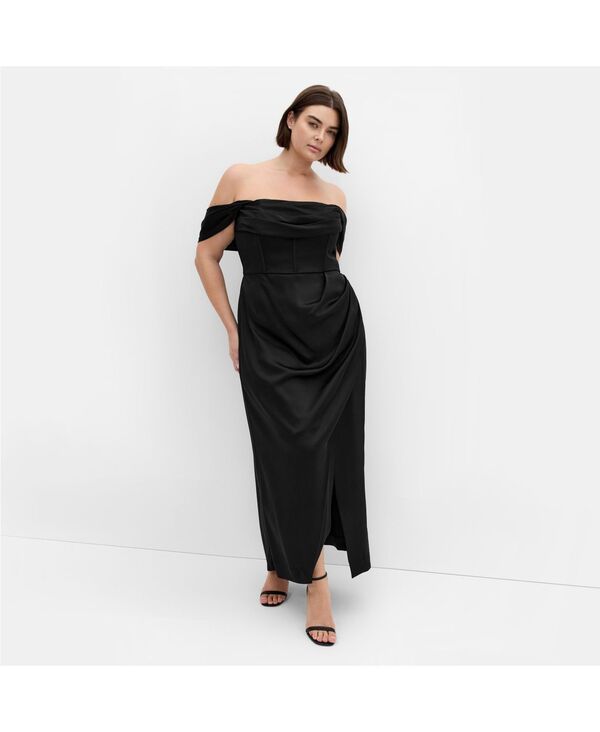 シティーシック レディース トップス ワンピース マキシワンピース マキシ CITY CHIC Women's Forbidden Love Maxi Dress Black ブラック