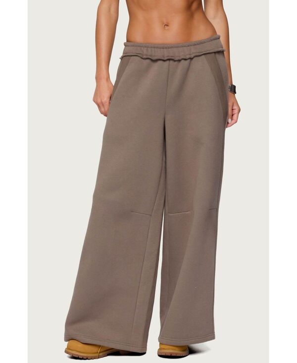 アディクテッド レディース ボトムス カジュアルパンツ パンツ スウェットパンツ Edikted Women's Kori Oversized Sweatpants Brown ブラウン|ReVida 店