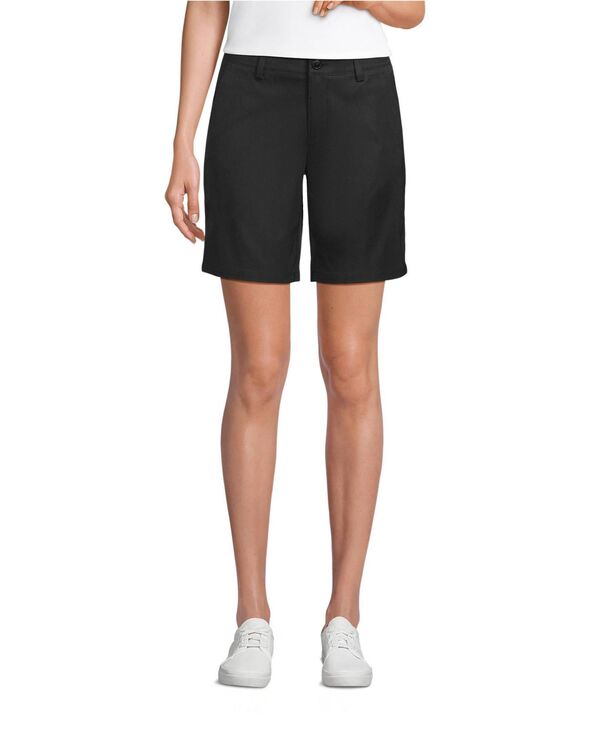ランズエンド レディース ボトムス ハーフパンツ・ショーツ ショートパンツ Lands' End School Uniform Women's Active Performance 9 Chino Shorts Black ブラック｜ReVida 店