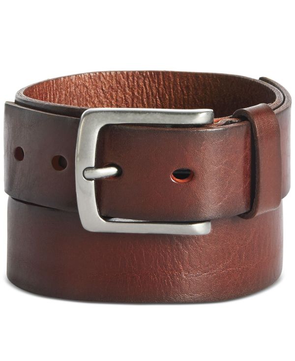 冬バーゲン 特別送料無料 ペリーエリス メンズ ベルト アクセサリー Perry Ellis Men S Better Brown Leather Belt Brn Revida 店 年末のプロモーション Www Purpleforparents Us