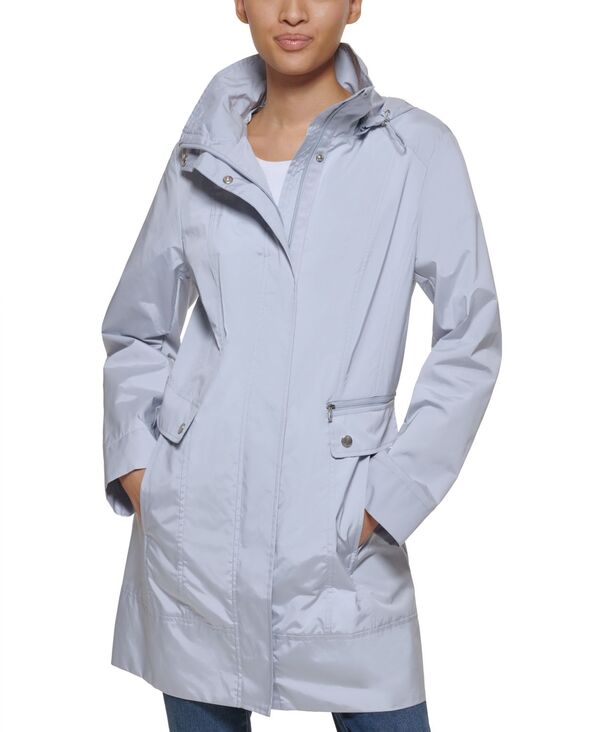 コールハーン レディース アウター ジャケット・ブルゾン コート Cole Haan Packable Hooded Raincoat Mist｜ReVida 店