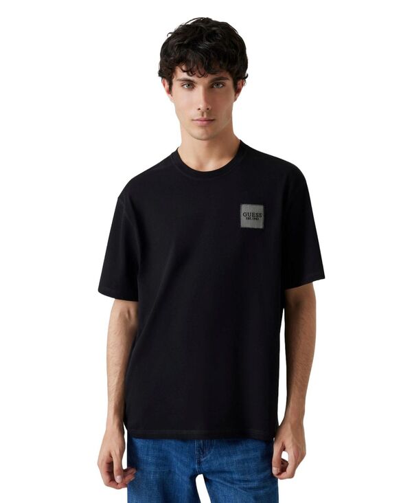 ゲス メンズ トップス Tシャツ GUESS Men's Patch at Chest T-Shirt Jet black ブラック