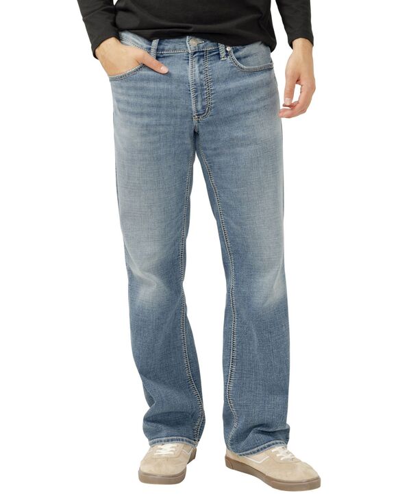 シルバー ジーンズ メンズ ボトムス デニムパンツ リラックスフィット ストレート ニット Silver Jeans Co. Men's Zac Relaxed Fit Straight Leg Knit Flex Jeans Bond