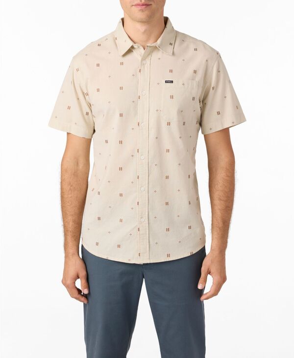オニール メンズ トップス シャツ O'Neill Men's Shields Short Sleeve Dobby Standard Shirt Light khaki カーキ