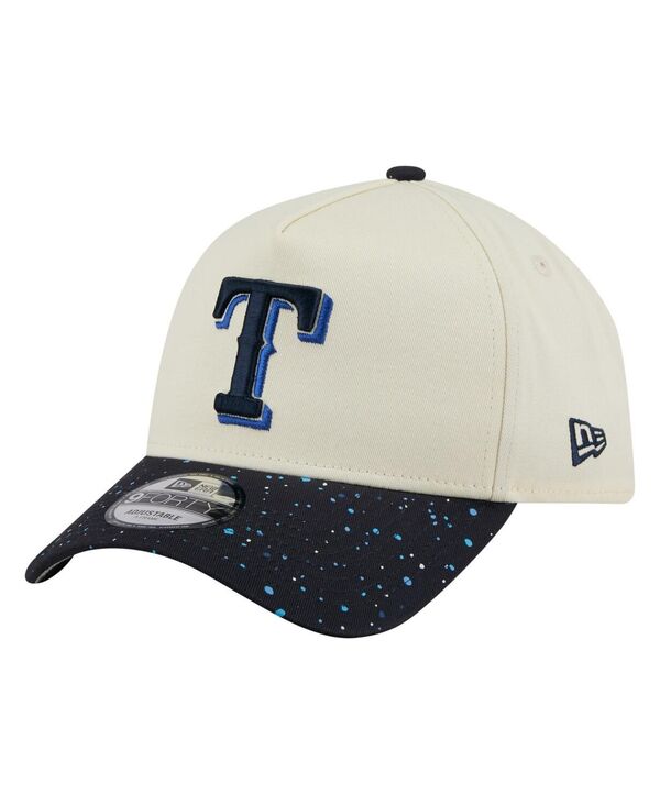 ニューエラ メンズ アクセサリー 帽子 New Era Men's Cream Texas Rangers Speckle A-Frame 9FORTY Adjustable Hat Cream クリーム|ReVida 店