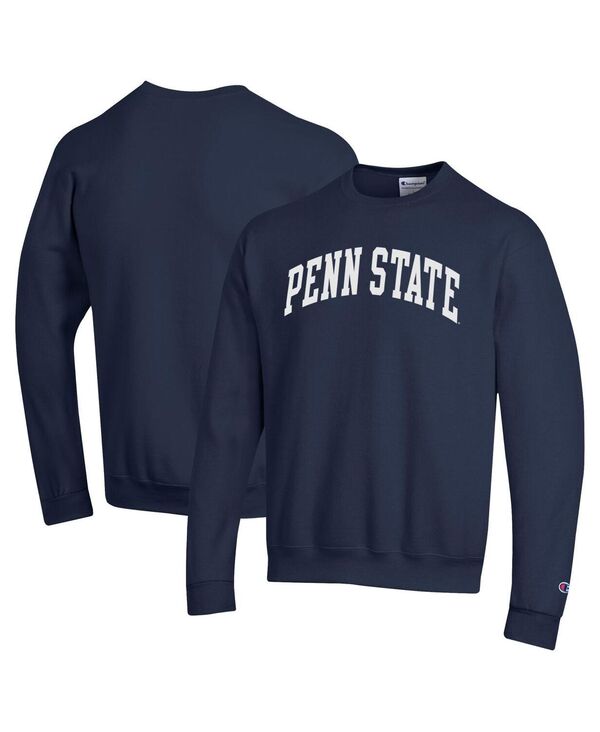 チャンピオン メンズ アウター パーカー・スウェット スウェット シャツ フリース Champion Men's Navy Penn State Nittany Lions Basic Arch Fleece Pullover Sweatshirt Navy ネイビー