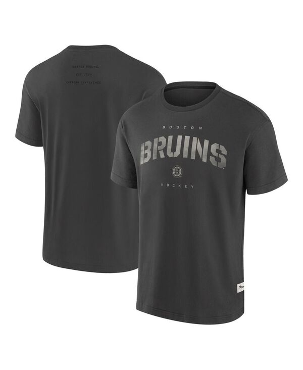 ファナティクス メンズ トップス プルオーバー Fanatics Men\u0027s Charcoal Boston Bruins Elements Weathered Tonal Future Ground T-Shirt Charcoal 濃灰色