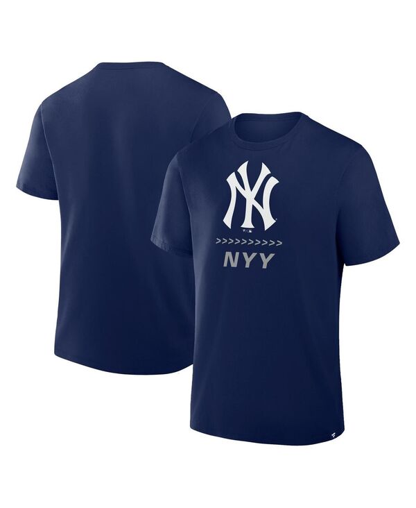 ファナティクス メンズ トップス Tシャツ Fanatics Men's Navy New York Yankees Clubhouse Legacy Side Swipe T-Shirt Navy ネイビー