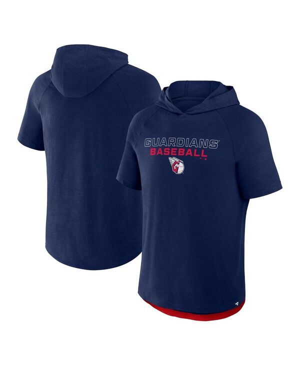 ファナティクス メンズ トップス Tシャツ パーカー Fanatics Men's Navy Cleveland Guardians Clubhouse Optimal Play Raglan Hoodie T-Shirt Navy ネイビー