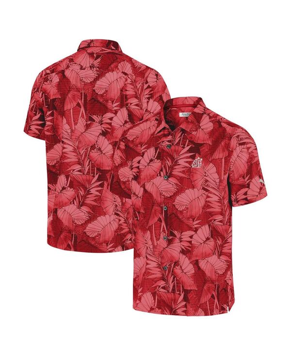 トッミーバハマ メンズ トップス シャツ Tommy Bahama Men's Crimson Washington State Cougars Coast Nuevo Fronds Button-Up Shirt Crimson クリムゾン