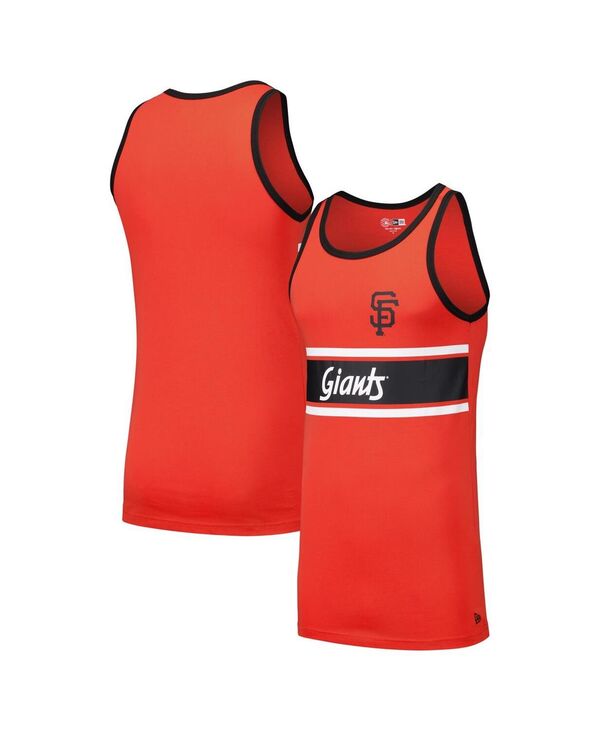 ニューエラ メンズ トップス Tシャツ ジャージー New Era Men's Orange San Francisco Giants Jersey Ringer Tank Top T-Shirt Orange オレンジ