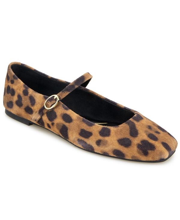 ケネスコール レディース シューズ パンプス Kenneth Cole New York Women's Jasper Square Toe Ballet Flats Leopard Suede アニマル